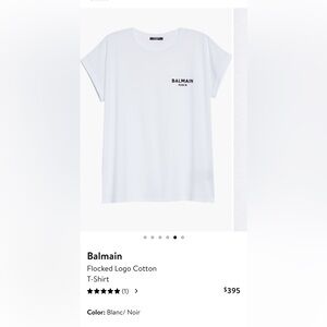 Balmain flocked white t-shirt